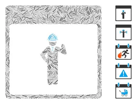 Hatch Collage Engineer Calendar Page Icon Stock Illustration