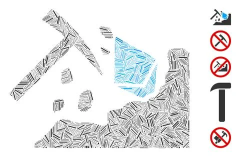 Hatch Collage Ethereum Mining Hammer Icon Stock Illustration