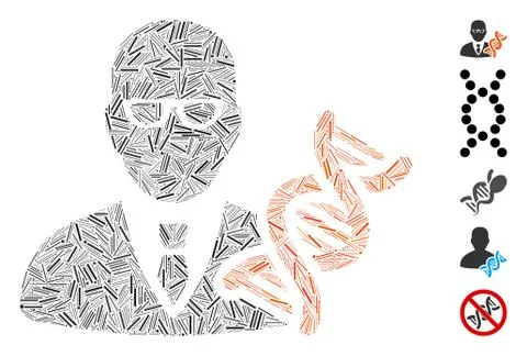 Hatch Collage Genetic Engineer Icon Stock Illustration