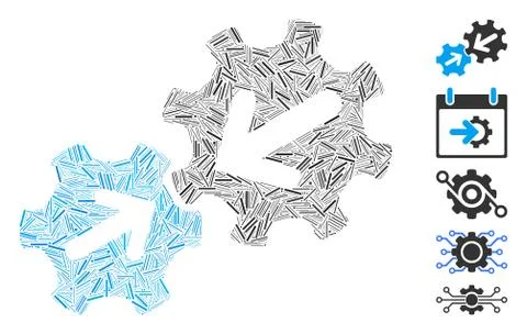 Hatch Collage Integration Icon Stock-Illustration