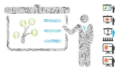 Hatch Collage Presentation Icon Stock Illustration