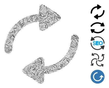 Hatch Collage Refresh Icon Stock Illustration