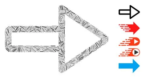 Hatch Collage Right Icon Illustrazione stock