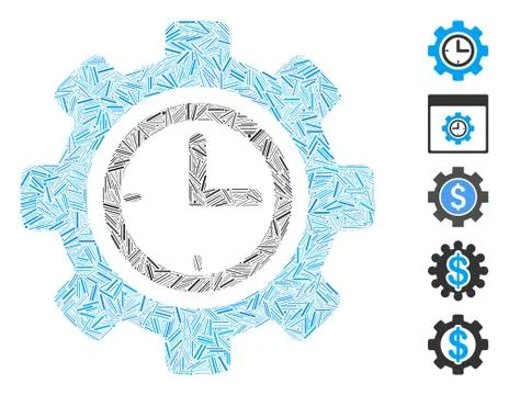 Hatch Collage Time Setup Gear Stock-Illustration