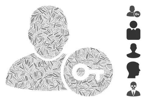 Hatch Collage User Login Stock Illustration