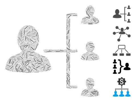 Hatch Collage User Scheme Ilustração Stock