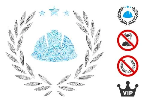 Hatch Developer Laureal Wreath Icon Vector Collage Stock Illustration