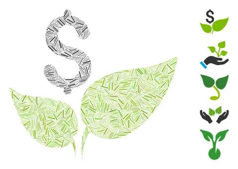 Hatch Eco Startup Icon Vector Collage Stockillustratie