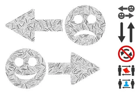 Hatch Emotion Exchange Arrows Icon Vector Collage イラスト素材