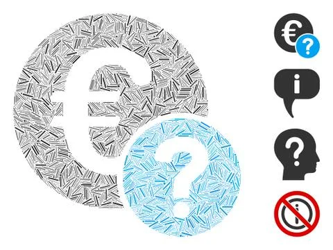 Hatch Euro Status Icon Vector Mosaic Stock Illustration