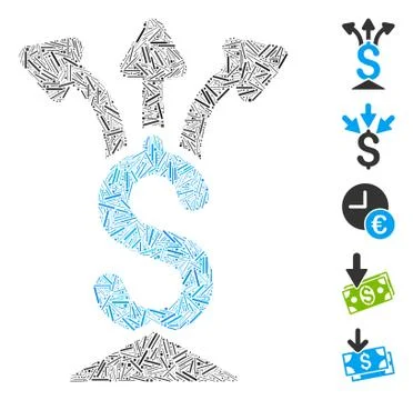 Hatch Financial Aggregator Icon Vector Mosaic Stock Illustration