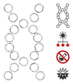 Hatch Genome Icon Vector Mosaic 스톡 일러스트