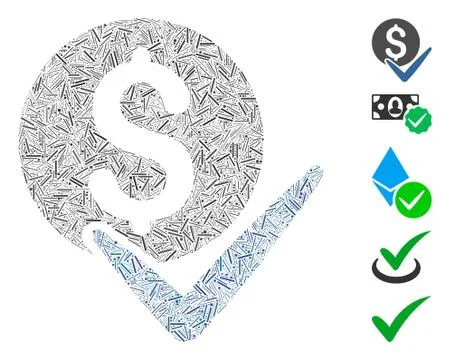 Hatch Mosaic Accept Payment Icon 스톡 일러스트