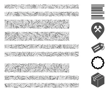 Hatch Mosaic Barcode Icon Illustrazione stock