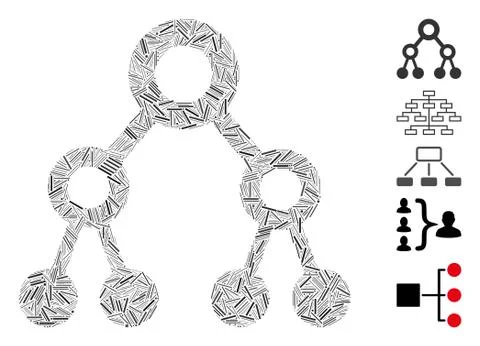 Hatch Mosaic Binary Tree イラスト素材