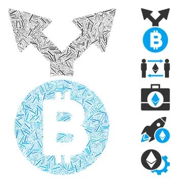 Hatch Mosaic Bitcoin Fork Icon イラスト素材