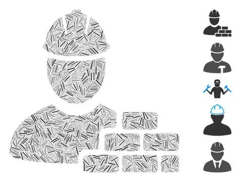 Hatch Mosaic Brick Builder Stock Illustration