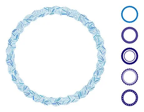 Hatch Mosaic Certificate Rosette Frame Icon Stock Illustration