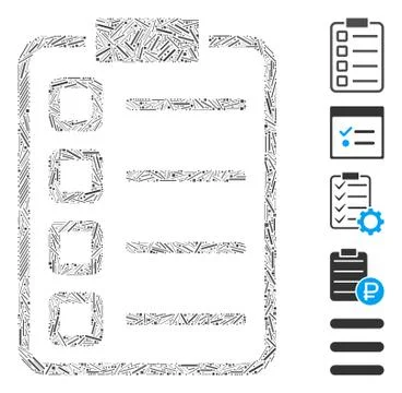 Hatch Mosaic Checklist Pad 스톡 일러스트