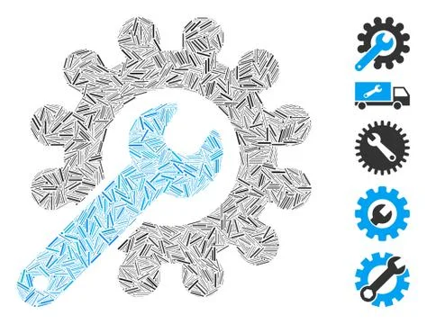 Hatch Mosaic Customization Tools Icon Stock-Illustration