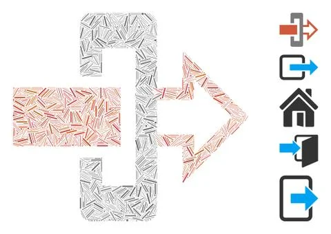 Hatch Mosaic Gateway Icon Stock Illustration