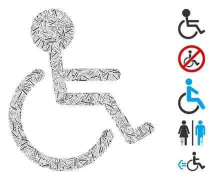 Hatch Mosaic Handicapped Stock Illustration