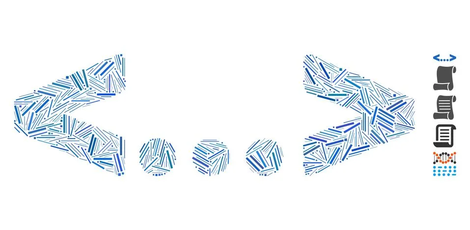 Hatch Mosaic Inline Code Stock Illustration