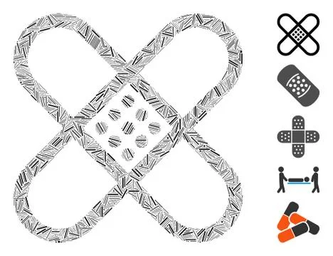 Hatch Mosaic Patch Icon Stock Illustration