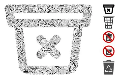 Hatch Mosaic Remove Data Icon Stock Illustration