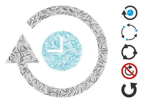 Hatch Mosaic Repeat Clock Illustrazione stock