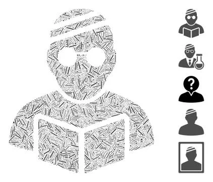 Hatch Mosaic Sick Student Stock Illustration