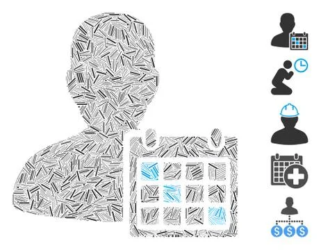 Hatch Mosaic User Schedule Icon Stock Illustration