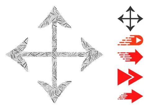 Hatch Move Icon Vector Mosaic Stock Illustration