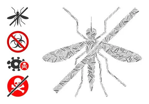 Hatch No Mosquito Icon Vector Mosaic Illustrazione stock