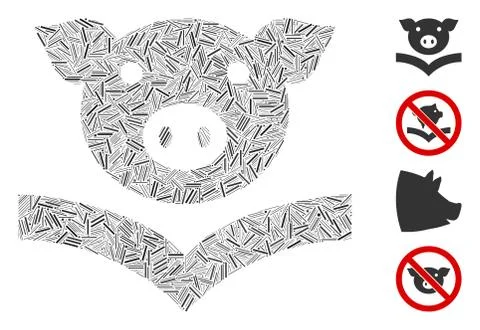 Hatch Pig Knowledge Icon Vector Mosaic Stock Illustration