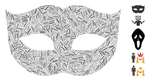 Hatch Privacy Mask Icon Vector Mosaic 库存插图
