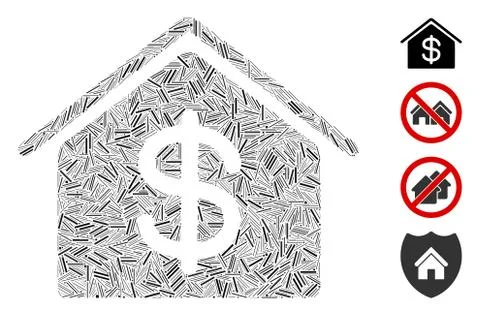 Hatch Real Estate Icon Vector Mosaic Stock Illustration