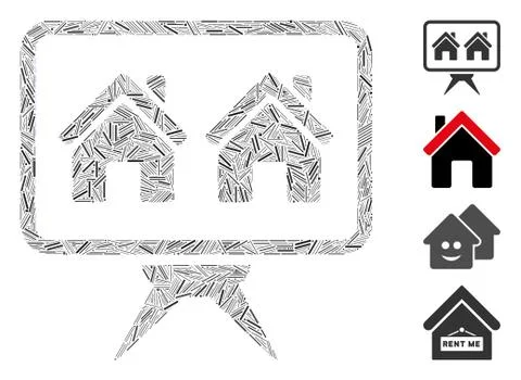 Hatch Realty Project Icon Vector Mosaic Illustrazione stock