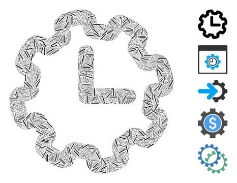 Hatch Time Setup Icon Vector Mosaic Stock-Illustration