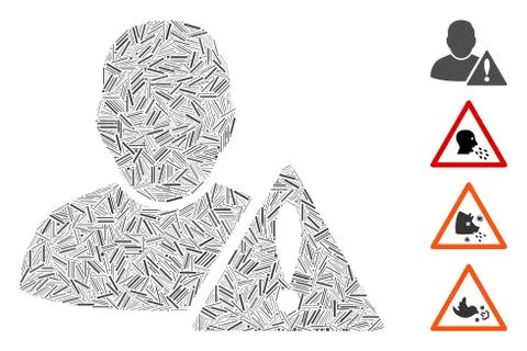 Hatch User Error Icon Vector Mosaic Stock Illustration
