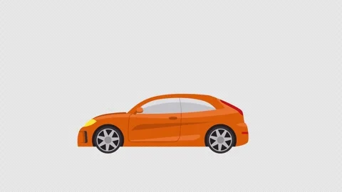 Hatchback car moving. Stock Footage 250983999