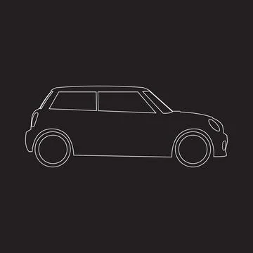 Hatchback mini car icon Stock Illustration