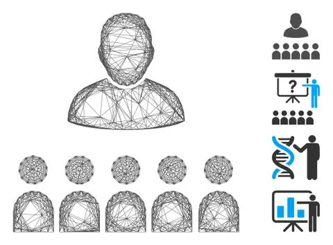 Hatched Auditory Students Vector Mesh Illustrazione stock