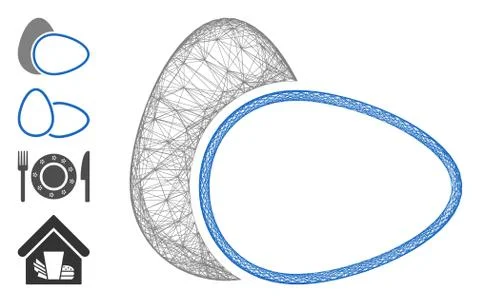Hatched Boiled Eggs Vector Mesh Illustrazione stock