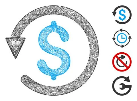 Hatched Chargeback Vector Mesh Stock Illustration