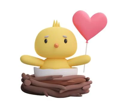 Hatched chick in shell Stock Illustration