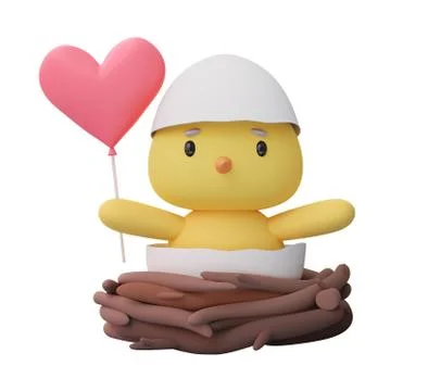 Hatched chick in shell Illustrazione stock