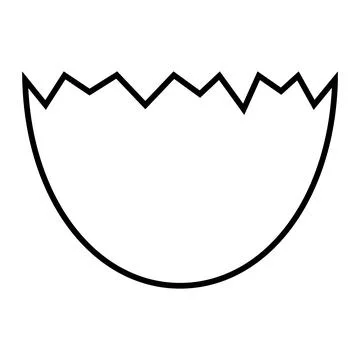 Hatched chicken eggshell icon, cracked chicken egg floor eggshell Stock Illustration