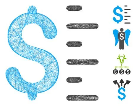 Hatched Dollar Value Vector Mesh イラスト素材