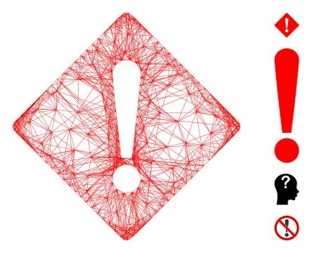 Hatched Error Vector Mesh Illustrazione stock